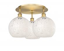 Innovations Lighting 516-3C-BB-G1216-10WM - White Mouchette - 3 Light - 22 inch - Brushed Brass - Semi-Flush Mount