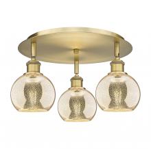 Innovations Lighting 516-3C-BB-G128-6 - Athens - 3 Light - 18 inch - Brushed Brass - Semi-Flush Mount