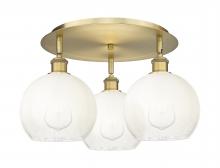 Innovations Lighting 516-3C-BB-G483-8OP - Brookhaven Globe - 3 Light - 20 inch - Brushed Brass - Semi-Flush Mount