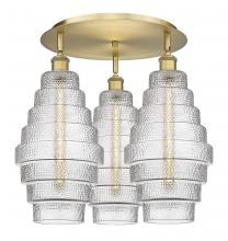 Innovations Lighting 516-3C-BB-G672-8 - Cascade - 3 Light - 20 inch - Brushed Brass - Flush Mount