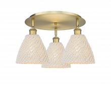 Innovations Lighting 516-3C-BB-NBD-75-NAT - Bristol Natural - 3 Light - 6 inch - Brushed Brass - Semi-Flush Mount