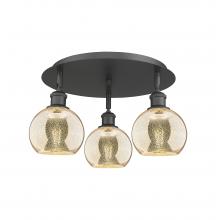 Innovations Lighting 516-3C-BK-G128-6 - Athens - 3 Light - 18 inch - Matte Black - Semi-Flush Mount