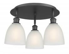 Innovations Lighting 516-3C-BK-G381 - Castile - 3 Light - 18 inch - Matte Black - Semi-Flush Mount