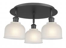 Innovations Lighting 516-3C-BK-G411 - Dayton - 3 Light - 17 inch - Matte Black - Semi-Flush Mount