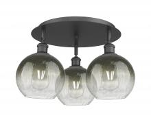 Innovations Lighting 516-3C-BK-G483-8SL - Brookhaven Globe - 3 Light - 20 inch - Matte Black - Semi-Flush Mount
