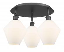 Innovations Lighting 516-3C-BK-G651-8 - Cindyrella - 3 Light - 20 inch - Matte Black - Semi-Flush Mount