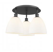 Innovations Lighting 516-3C-BK-GBD-91 - Bristol - 3 Light - 21 inch - Matte Black - Semi-Flush Mount