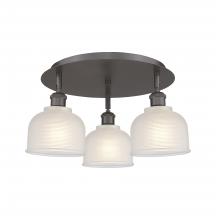Innovations Lighting 516-3C-OB-G411 - Dayton - 3 Light - 17 inch - Oil Rubbed Bronze - Semi-Flush Mount