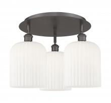 Innovations Lighting 516-3C-OB-G559-8GWH - Bridal Veil - 3 Light - 17 inch - Oil Rubbed Bronze - Semi-Flush Mount
