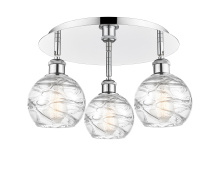 Innovations Lighting 516-3C-PC-G1213-6CL - Athens Deco Swirl - 3 Light - 18 inch - Polished Chrome - Semi-Flush Mount