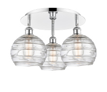 Innovations Lighting 516-3C-PC-G1213-8CL - Athens Deco Swirl - 3 Light - 20 inch - Polished Chrome - Semi-Flush Mount