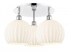 Innovations Lighting 516-3C-PC-G1217-10WV - White Venetian - 3 Light - 22 inch - Polished Chrome - Semi-Flush Mount
