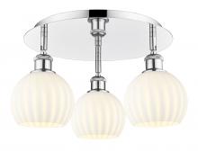 Innovations Lighting 516-3C-PC-G1217-6WV - White Venetian - 3 Light - 18 inch - Polished Chrome - Flush Mount