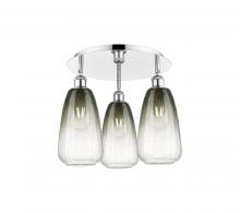 Innovations Lighting 516-3C-PC-G480-6SL - Brookhaven Almond - 3 Light - 18 inch - Polished Chrome - Semi-Flush Mount