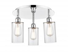 Innovations Lighting 516-3C-PC-G802 - Clymer - 3 Light - 16 inch - Polished Chrome - Flush Mount