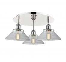 Innovations Lighting 516-3C-PN-G132 - Orwell - 3 Light - 20 inch - Polished Nickel - Semi-Flush Mount