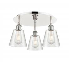 Innovations Lighting 516-3C-PN-G454 - Caton - 3 Light - 17 inch - Polished Nickel - Semi-Flush Mount