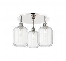 Innovations Lighting 516-3C-PN-G460-7CL - Preston Cylinder - 3 Light - 19 inch - Polished Nickel - Semi-Flush Mount