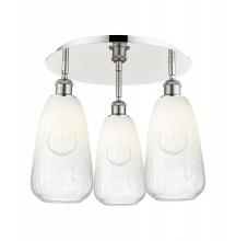 Innovations Lighting 516-3C-PN-G480-6OP - Brookhaven Almond - 3 Light - 18 inch - Polished Nickel - Semi-Flush Mount