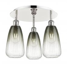 Innovations Lighting 516-3C-PN-G480-6SL - Brookhaven Almond - 3 Light - 18 inch - Polished Nickel - Semi-Flush Mount