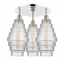 Innovations Lighting 516-3C-PN-G672-8 - Cascade - 3 Light - 20 inch - Polished Nickel - Flush Mount