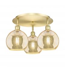 Innovations Lighting 516-3C-SG-G128-8 - Athens - 3 Light - 20 inch - Satin Gold - Semi-Flush Mount