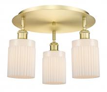 Innovations Lighting 516-3C-SG-G341 - Hadley - 3 Light - 16 inch - Satin Gold - Flush Mount