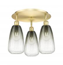 Innovations Lighting 516-3C-SG-G480-6SL - Brookhaven Almond - 3 Light - 18 inch - Satin Gold - Semi-Flush Mount