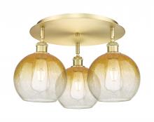 Innovations Lighting 516-3C-SG-G483-8AM - Brookhaven Globe - 3 Light - 20 inch - Satin Gold - Semi-Flush Mount