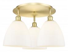 Innovations Lighting 516-3C-SG-GBD-91 - Bristol - 3 Light - 21 inch - Satin Gold - Flush Mount