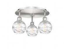 Innovations Lighting 516-3C-SN-G1213-6 - Athens Deco Swirl - 3 Light - 18 inch - Satin Nickel - Flush Mount