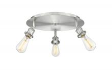 Innovations Lighting 516-3C-SN - Ballston - 3 Light - 12 inch - Satin Nickel - Flush Mount