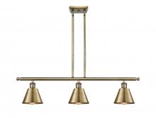 Innovations Lighting 516-3I-AB-M8 - Smithfield - 3 Light - 36 inch - Antique Brass - Stem hung - Island Light