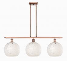 Innovations Lighting 516-3I-AC-G1216-10WM - White Mouchette - 3 Light - 37 inch - Antique Copper - Stem Hung - Island Light