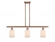 Innovations Lighting 516-3I-AC-G341 - Hadley - 3 Light - 36 inch - Antique Copper - Stem hung - Island Light