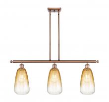 Innovations Lighting 516-3I-AC-G480-6AM - Brookhaven Almond - 3 Light - 36 inch - Antique Copper - Stem Hung - Island Light