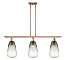 Innovations Lighting 516-3I-AC-G480-6SL - Brookhaven Almond - 3 Light - 36 inch - Antique Copper - Stem Hung - Island Light
