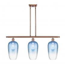 Innovations Lighting 516-3I-AC-G484-7SB - Brookhaven Flute - 3 Light - 36 inch - Antique Copper - Stem Hung - Island Light