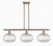 Innovations Lighting 516-3I-AC-G555-10CL - Ithaca - 3 Light - 37 inch - Antique Copper - Stem hung - Island Light