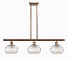 Innovations Lighting 516-3I-AC-G555-8CL - Ithaca - 3 Light - 36 inch - Antique Copper - Stem hung - Island Light