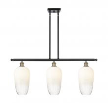 Innovations Lighting 516-3I-BAB-G484-7OP - Brookhaven Flute - 3 Light - 36 inch - Black Antique Brass - Stem Hung - Island Light
