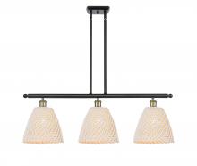 Innovations Lighting 516-3I-BAB-NBD-9-NAT - Bristol Natural - 3 Light - 36 inch - Black Antique Brass - Stem Hung - Island Light