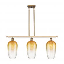 Innovations Lighting 516-3I-BB-G484-7AM - Brookhaven Flute - 3 Light - 36 inch - Brushed Brass - Stem Hung - Island Light