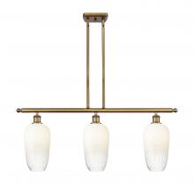 Innovations Lighting 516-3I-BB-G484-7OP - Brookhaven Flute - 3 Light - 36 inch - Brushed Brass - Stem Hung - Island Light