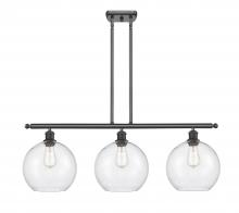 Innovations Lighting 516-3I-BK-G124-10 - Athens - 3 Light - 37 inch - Matte Black - Stem Hung - Island Light