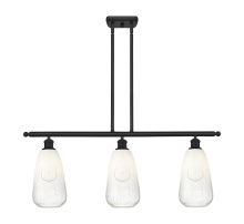 Innovations Lighting 516-3I-BK-G480-6OP - Brookhaven Almond - 3 Light - 36 inch - Matte Black - Stem Hung - Island Light