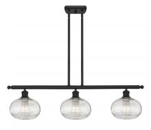 Innovations Lighting 516-3I-BK-G555-8CL - Ithaca - 3 Light - 36 inch - Matte Black - Stem hung - Island Light