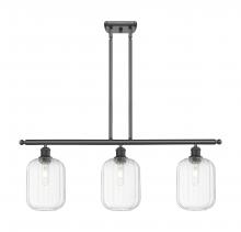 Innovations Lighting 516-3I-OB-G460-7CL - Preston Cylinder - 3 Light - 36 inch - Oil Rubbed Bronze - Stem Hung - Island Light