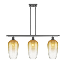 Innovations Lighting 516-3I-OB-G484-7AM - Brookhaven Flute - 3 Light - 36 inch - Oil Rubbed Bronze - Stem Hung - Island Light
