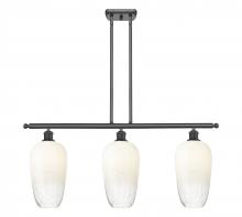 Innovations Lighting 516-3I-OB-G484-7OP - Brookhaven Flute - 3 Light - 36 inch - Oil Rubbed Bronze - Stem Hung - Island Light